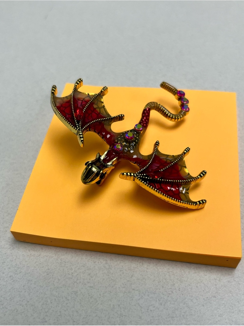 Red Dragon Brooch Pin - Decorative Kids Accessory
